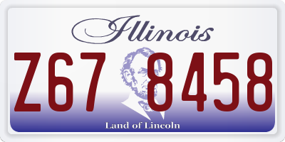 IL license plate Z678458
