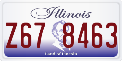 IL license plate Z678463