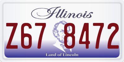 IL license plate Z678472