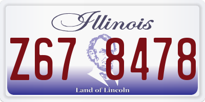 IL license plate Z678478