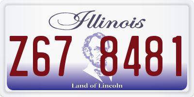 IL license plate Z678481