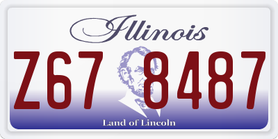 IL license plate Z678487