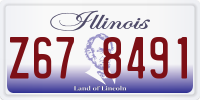 IL license plate Z678491