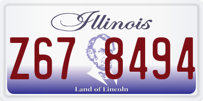IL license plate Z678494