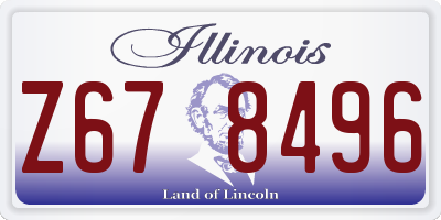 IL license plate Z678496