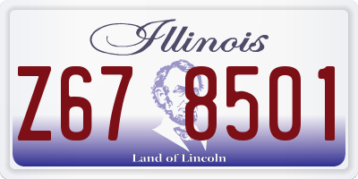 IL license plate Z678501