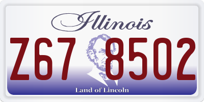 IL license plate Z678502
