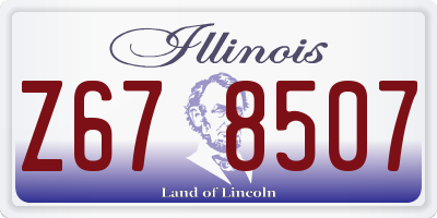 IL license plate Z678507
