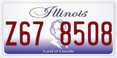 IL license plate Z678508
