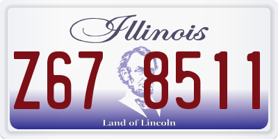IL license plate Z678511