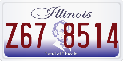 IL license plate Z678514