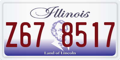 IL license plate Z678517
