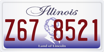IL license plate Z678521