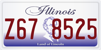 IL license plate Z678525