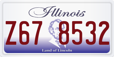 IL license plate Z678532