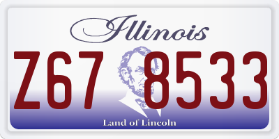 IL license plate Z678533