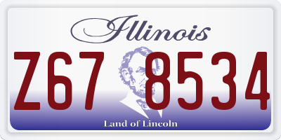 IL license plate Z678534