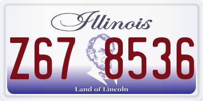 IL license plate Z678536
