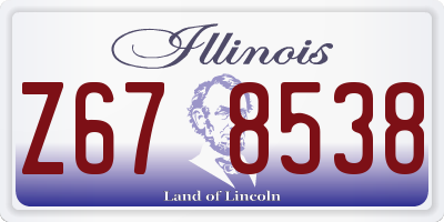 IL license plate Z678538