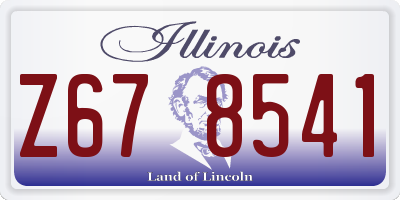 IL license plate Z678541