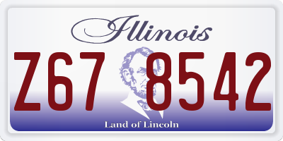 IL license plate Z678542