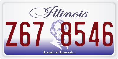 IL license plate Z678546