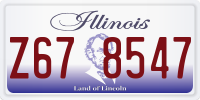 IL license plate Z678547