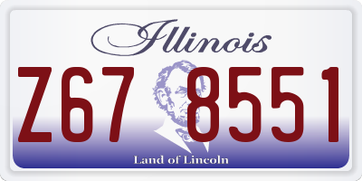 IL license plate Z678551