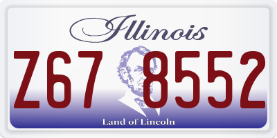 IL license plate Z678552