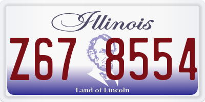 IL license plate Z678554