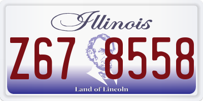 IL license plate Z678558