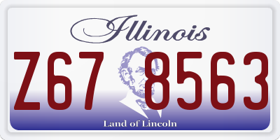 IL license plate Z678563