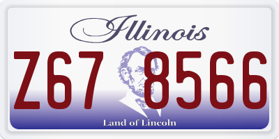 IL license plate Z678566