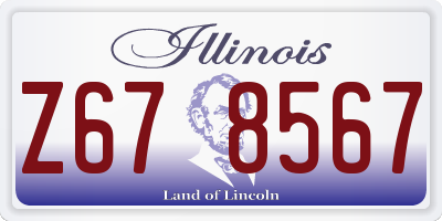 IL license plate Z678567