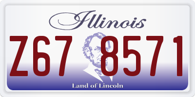 IL license plate Z678571