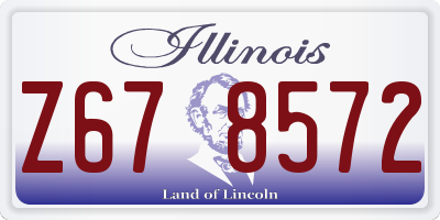 IL license plate Z678572