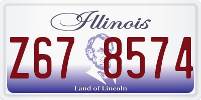 IL license plate Z678574