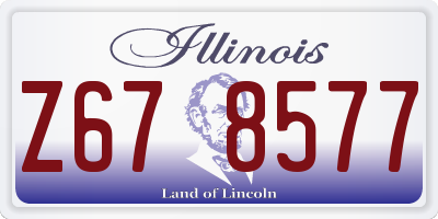 IL license plate Z678577