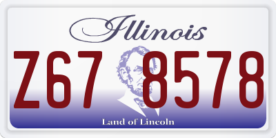 IL license plate Z678578