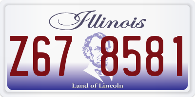 IL license plate Z678581