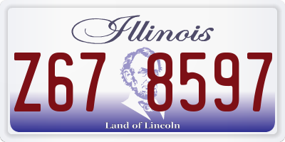IL license plate Z678597