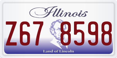 IL license plate Z678598