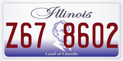 IL license plate Z678602