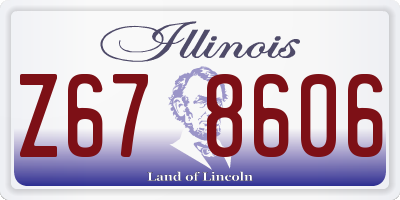 IL license plate Z678606