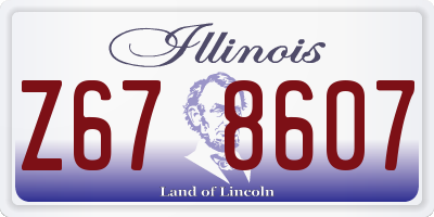 IL license plate Z678607