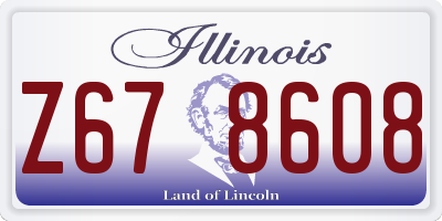 IL license plate Z678608