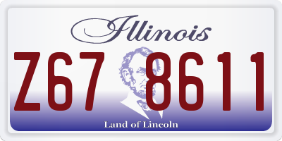IL license plate Z678611