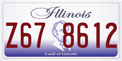 IL license plate Z678612