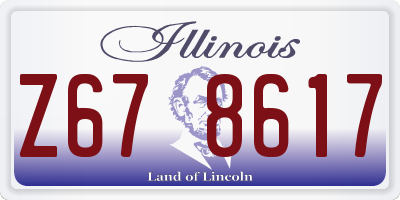 IL license plate Z678617