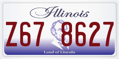 IL license plate Z678627